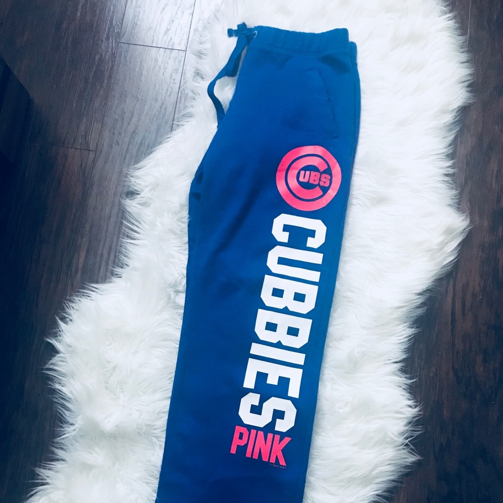 Long sweat pants Chicago Cubs pink collection